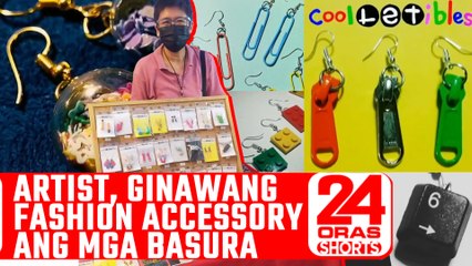 Artist, ginawang fashion accessory ang mga basura | 24 Oras Shorts
