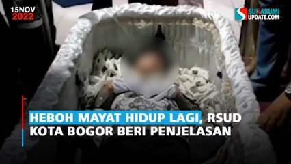 Heboh Mayat Hidup Lagi, RSUD Kota Bogor Beri Penjelasan