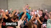 Hundreds of Newcastle fans were seen dancing in the streets after DJ held an impromptu illegal rave