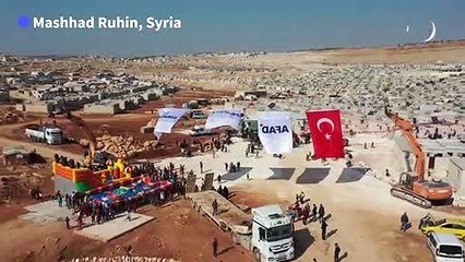 Turkey pledges 100,000 homes for Syrian refugees