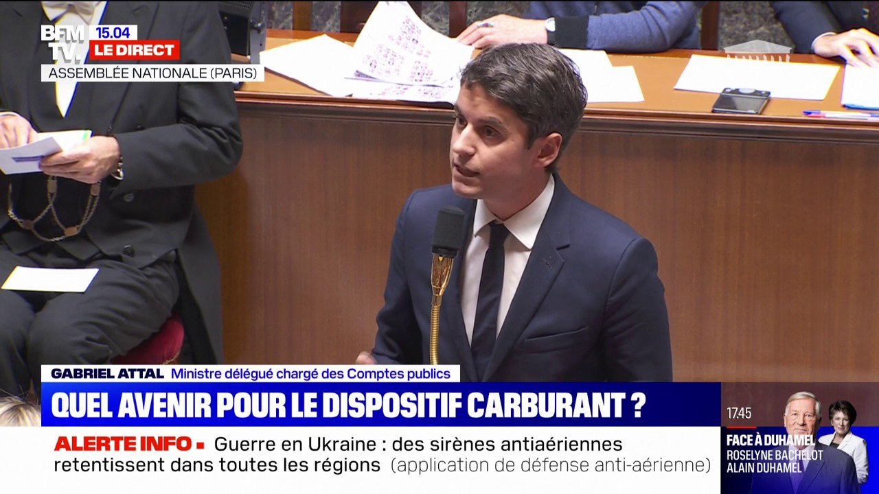 "Un dispositif plus ciblé en 2023": Le ministre délégué aux Comptes publics, Gabriel Attal détaille le nouveau plan du gouvernement sur le prix des carburants