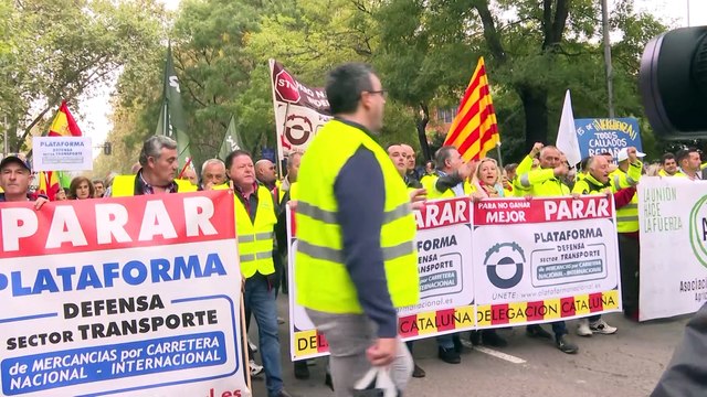 La Plataforma de transportistas anuncia la suspensión del paro