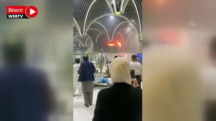 Bağdat Havalimanı'nda yangın çıktı