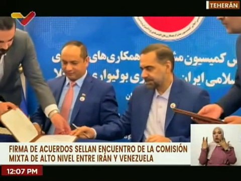 Venezuela e Irán suscriben convenios de cooperación en áreas estratégicas