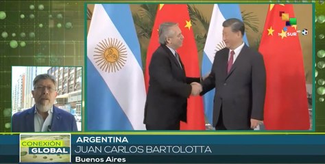 Presidentes de Argentina y China sostienen encuentro de índole económica