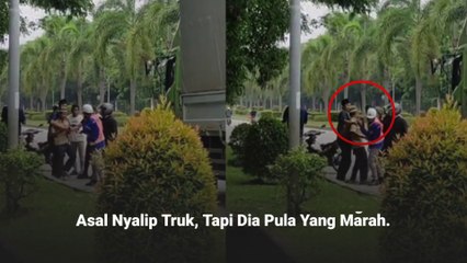 BAPAK-BAPAK TUA Tak Berakal Dia Yang Salah Asal Nyalip Truk Tapi Dia Pula Yang Marah
