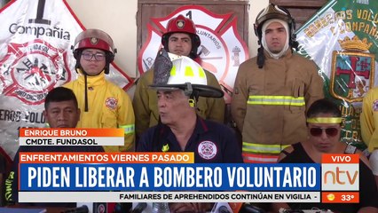 Comandante de bomberos exige liberación para su camarada