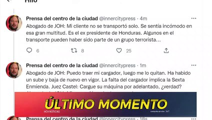 ¡En Audiencia ante la justicia de EEUU el expresidente Juan Orlando Hernández "JOH"!