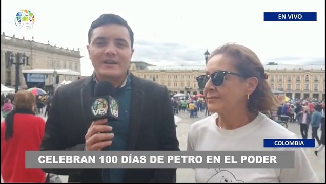 En Vivo desde Bogotá Simpatizantes del Pdte. Petro celebran sus 100 días de gobierno - 15Nov @VPItv