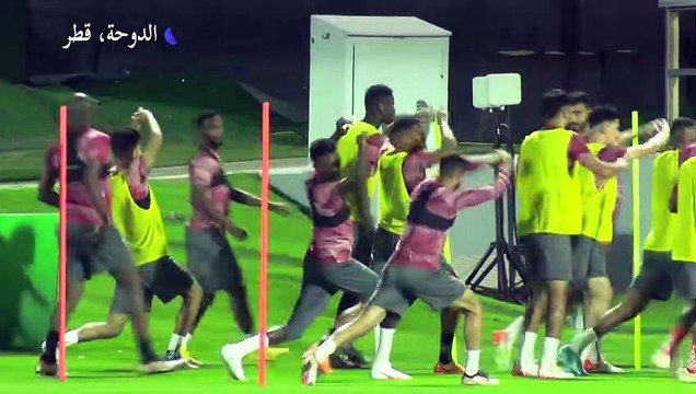المنتخب القطري يتمرن استعدادا لمواجهة نظيره الإكوادوري في مباراة افتتاح مونديال 2022