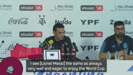 'Messi eager to enjoy the World Cup' - Argentina boss Scaloni