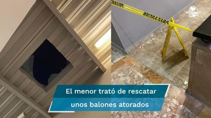 Piden justicia para el niño Gibrán: cayó desde 6 metros en el Sportium Club tras romperse un domo