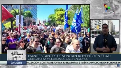 Uruguay: Manifestantes denuncian el futuro aumento de la edad jubilatoria y rebaja de las pensiones