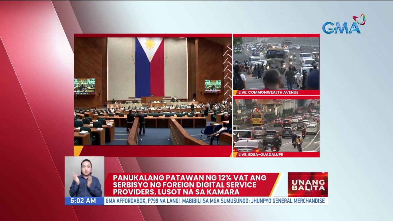 Panukalang patawan ng 12% VAT ang serbisyo ng foreign digital service providers, lusot na sa Kamara | UB