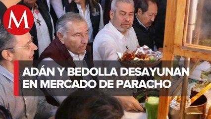 Se reúnen Alfredo Bedolla y Adán Augusto antes de salir de gira en Michoacán
