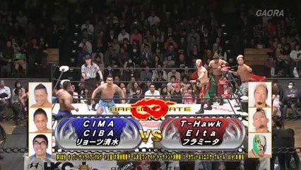 Open the Triangle Gate Contendership One Night Tournament Final T-Hawk & Eita & Flamita vs. CIMA & CIBA & Ryotsu Shimizu