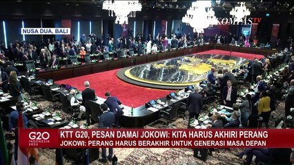 Di depan Kepala Negara KTT G20, Jokowi Minta Agar Perang Dihentikan: Demi Generasi Masa Depan!