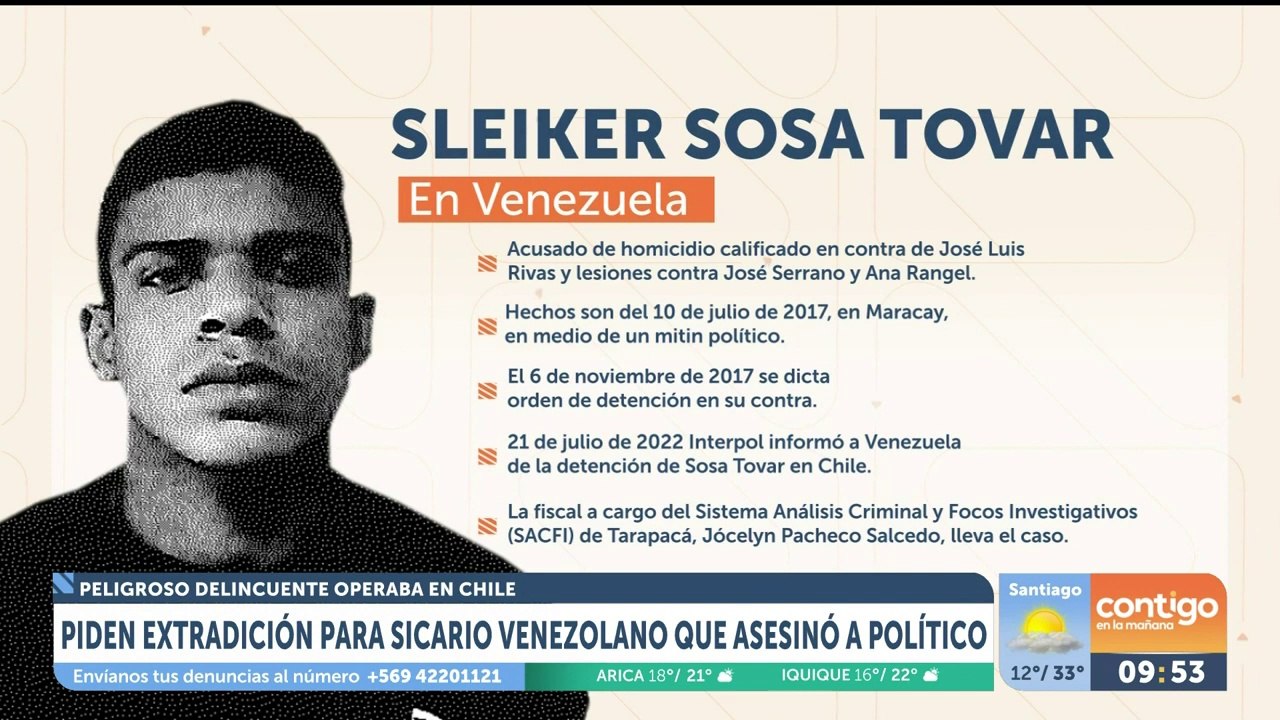 Sicario venezolano detenido en Chile con orden de extradición desde Venezuela - Contigo CHV