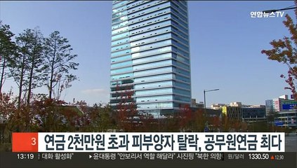 연금 2천만원 초과 피부양자 탈락, 공무원연금 최다