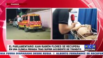 Diputado Juan Ramón Flores se salva de morir en accidente vial en Olancho