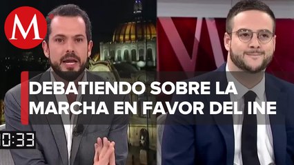 Debate por la marcha del "El INE no se toca", entre Paul Ospital y Abraham Mendieta