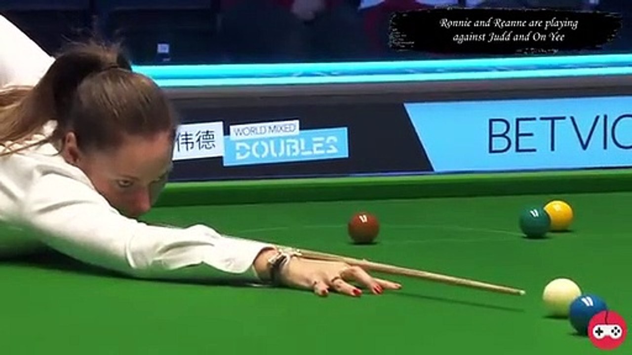 SNOOKER REANNE EVANS SHOWS HER SKILLS - WORLD MIXED DOUBLES 2022
