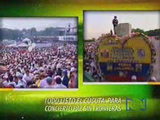 Preparativos Concierto Paz Sin Fronteras