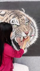 Little girl and Grandma drawing Very Good  part 2