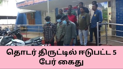 காரைக்குடியில் தொடர் திருட்டில் ஈடுபட்ட 5 பேர் கைது