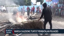 Tuntut Pembatalan Pilkades Massa Rusak Baliho Ketua APDESI Takalar