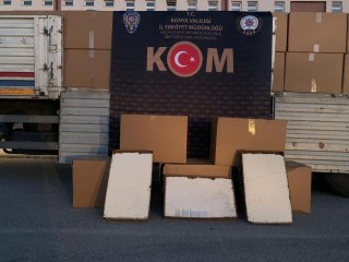 Konya'da 3 milyon 100 bin adet kaçak sigara ele geçirildi