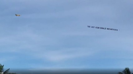 ‘You lost again Donald’: Banner flies over Mar-a-Lago as Trump announces 2024 run