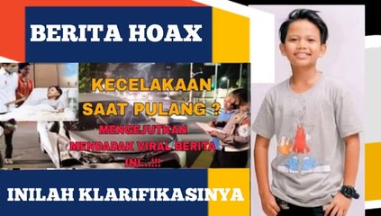 Inilah Klarifikasi Farel Prayoga, tentang berita Hoak kecelakaan