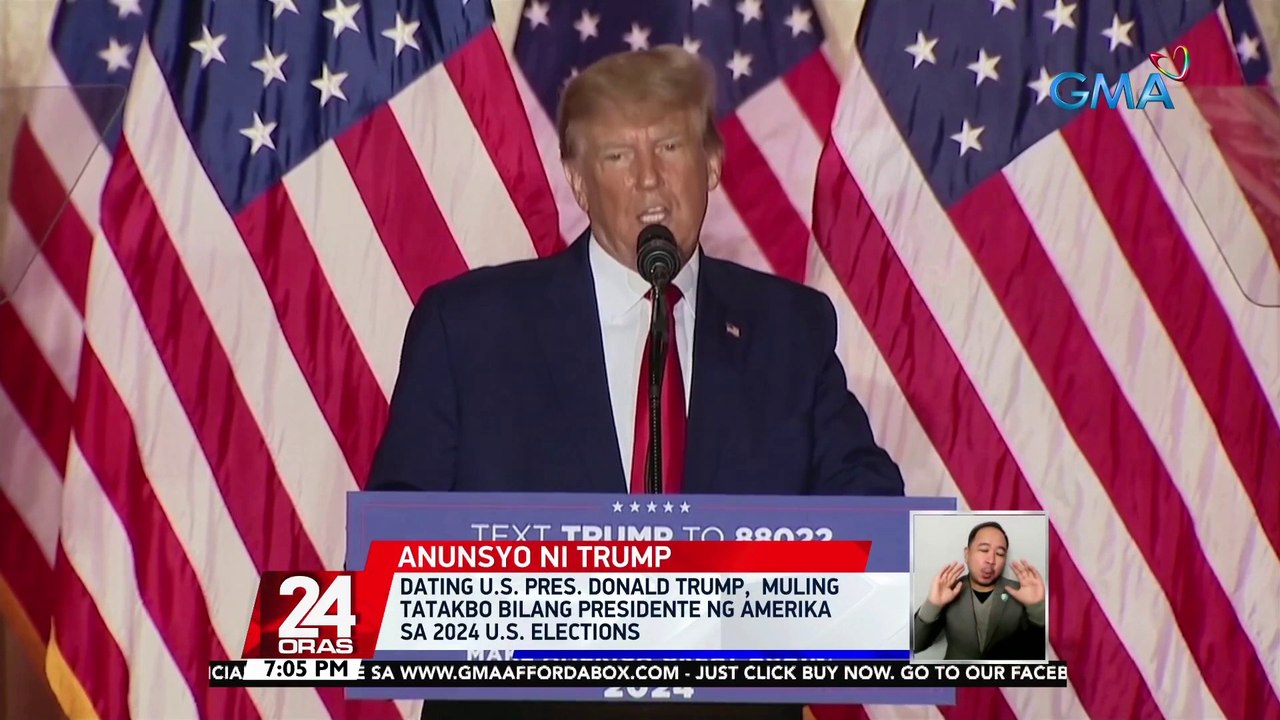 Dating U.S. Pres. Donald Trump, muling tatakbo bilang presidente ng Amerika sa 2024 U.S. Elections | 24 Oras