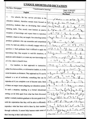Unique Shorthand Dictation - Transformative Learning - 82 Word Per Minutes WPM - Viral Videos