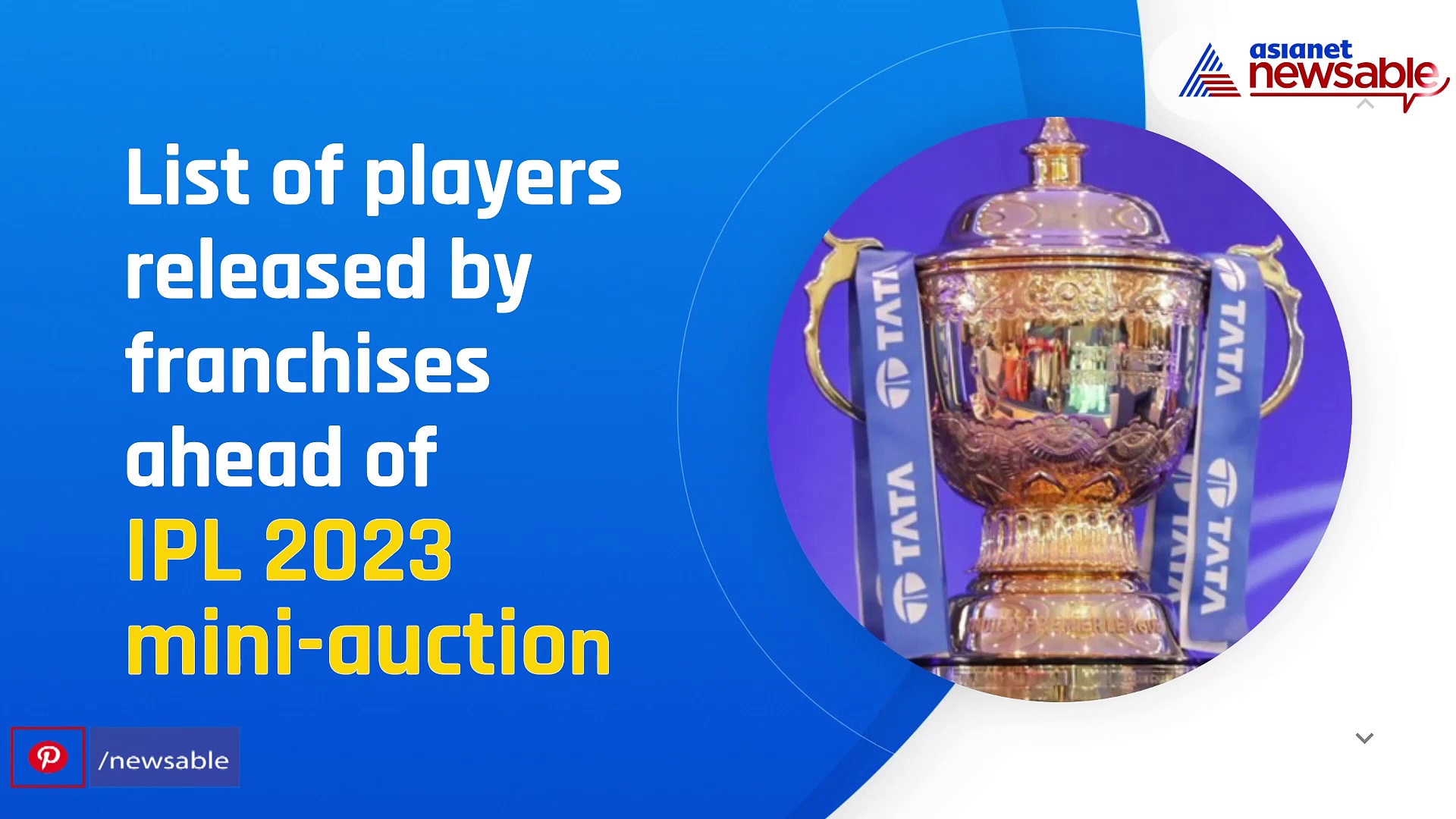 IPL 2023 Auction: Complete list of players released by franchises, purse remaining
