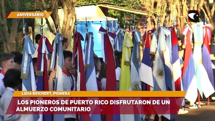 Los pioneros de puerto rico disfrutaron de un almuerzo comunitario