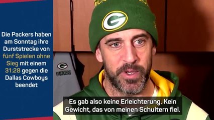 Rodgers: Packers-Sieg bringt "keine Erleichterung"