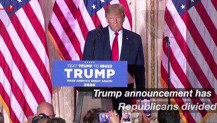 Mixed Reactions From Republicans as Trump Announces 2024 Run