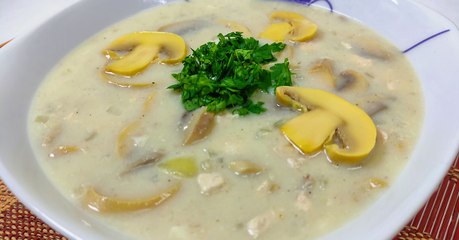 طريقة عمل شوربة الفطر مع الشوفان 