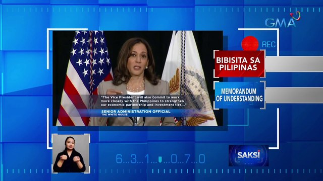 U.S. Vice President Kamala Harris, darating sa bansa sa Linggo | Saksi