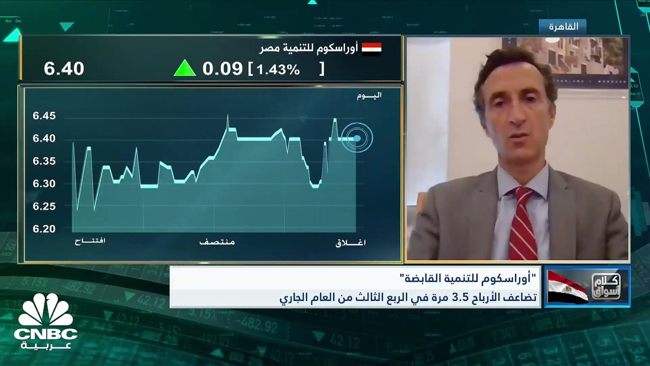 الرئيس التنفيذي لشركة أوراسكوم للتنمية القابضة المصرية لـ CNBC عربية: المفاوضات جارية بشأن العرض المقدّم من "سوديك" للاستحواذ على أوراسكوم العقارية