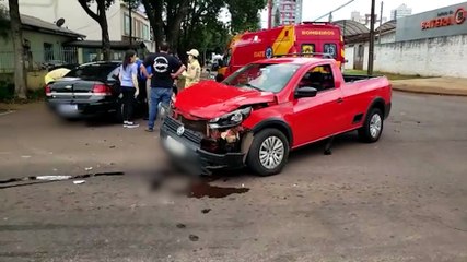 Adolescente fica ferida em colisão de trânsito no Coqueiral