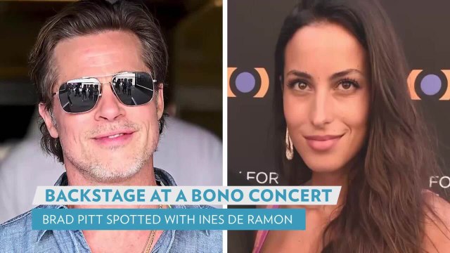 Brad Pitt Spotted with Ines de Ramon at Bono Concert Outing with Cindy Crawford and Rande Gerber