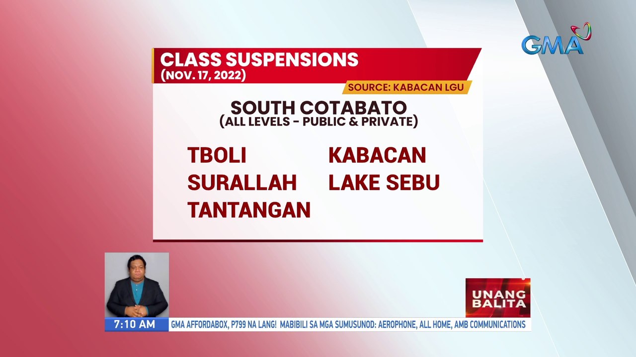Class suspensions (November 17, 2022) | UB