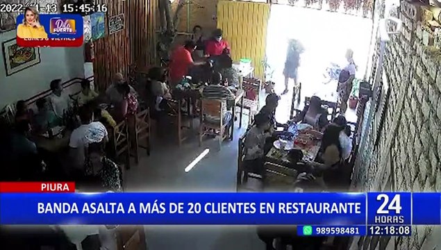 Piura: Delincuentes ingresan a restaurante y asaltan a más de 20 comensales