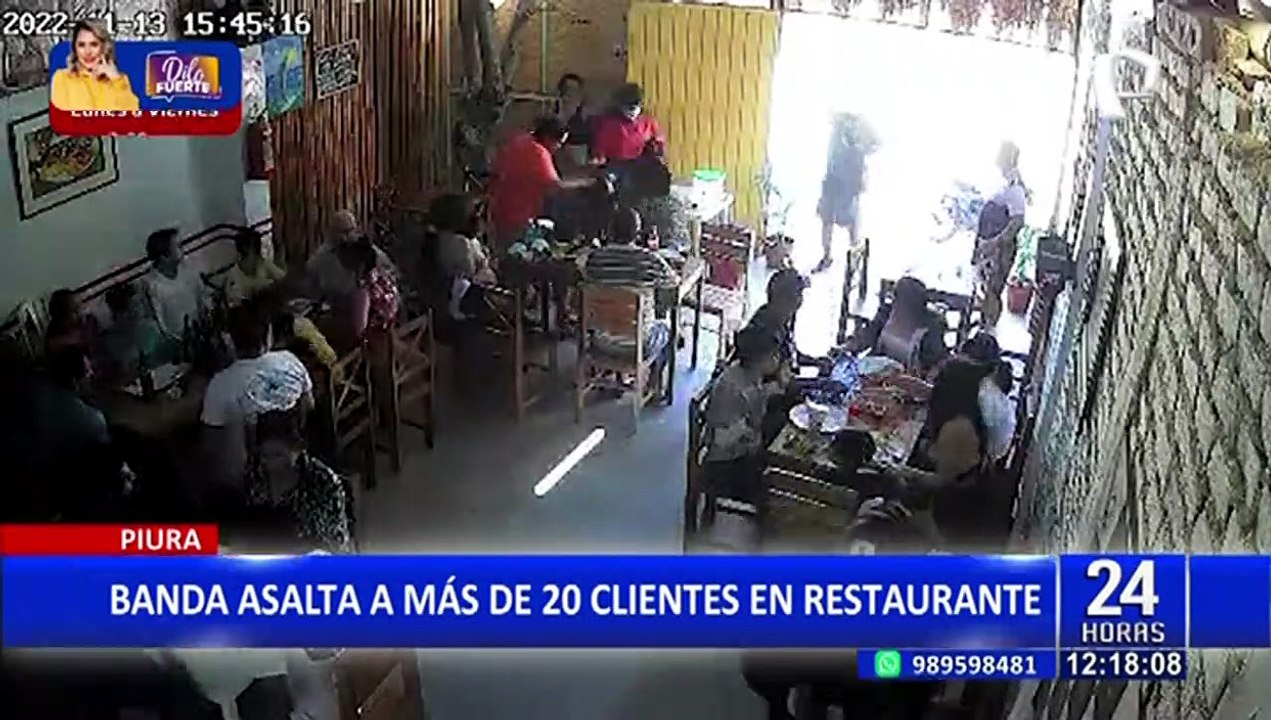 Piura: Delincuentes ingresan a restaurante y asaltan a más de 20 comensales
