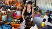 Amazing GRILLED CHICKEN & SOM TAM Cooked By Beautiful Thai Lady _ Thailand Street Food