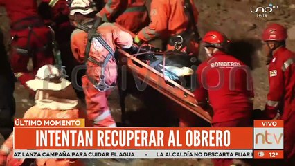Rescatan sin vida al obrero enterrado mientras realizaban la reparación de una plataforma en La Paz