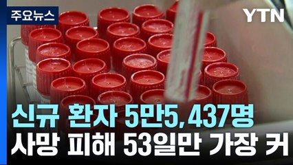 신규 환자 5만5,437...사망 피해 53일만 가장 커 / YTN